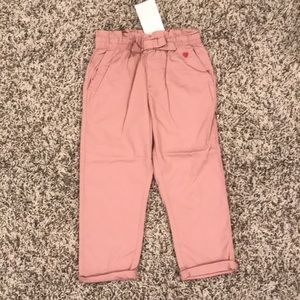 NWT Pink Toddler Paper Bag Waist Pants